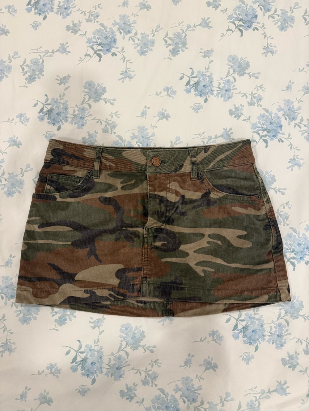 Urban Outfitters Camo Mini Skirt - Green/Brown